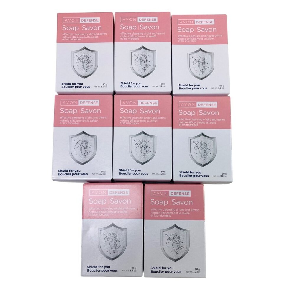 Avon Defense Soap Savon Pack Of 8 Eucalyptus scented - Exp. 2023 Discontinued